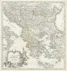 Historic Map : Vaugondy Antique Map of European Turkey, Greece and The Balkans, 1755, Vintage Wall Art