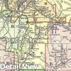 Historic Map : Rand McNally Map of Utah, 1888, Vintage Wall Art