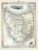 Historic Map : Tallis and Rapkin Map of Van Diemen's LanArt Tasmania, 1851, Vintage Wall Art