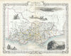 Historic Map : Tallis and Rapkin Map of Victoria, Australia (with Gold Deposits), 1851, Vintage Wall Art