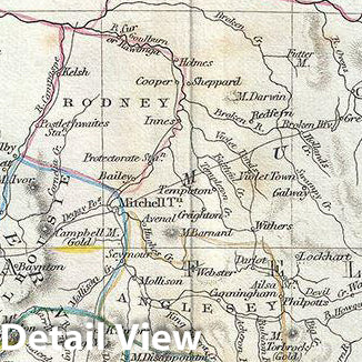 Historic Map : Tallis and Rapkin Map of Victoria, Australia (with Gold Deposits), 1851, Vintage Wall Art