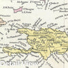 Historic Map : Mitchell Map of The West Indies (Cuba, Hispaniola, Porto Rico), 1854, Vintage Wall Art