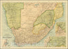 Historic Map : Bacon's Large-Print South Africa, 1899, Vintage Wall Art