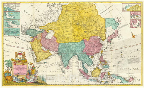 Historic Map : To the Right Honourable William Lord Cowper Lord High Chancellor of Great Britain This Asia according to ye Newest & Most Accurate Observations,  1730, Vintage Wall Art