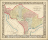 Historic Map : Plan of the City of Washington.The Capitol of the United States of America., 1864, Vintage Wall Art