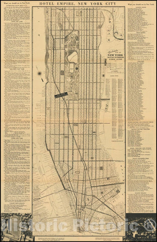 Historic Map : Nostrands New York House Numbers Subway Guide,1930 (1931), Vintage Wall Art