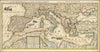 Historic Map : Carte Nouvelle de la Mer Mediterranee divisee en Mer de Levant en de Ponant Subdivisees en leurs Princpales Parties ou Mers,  1695, Vintage Wall Art