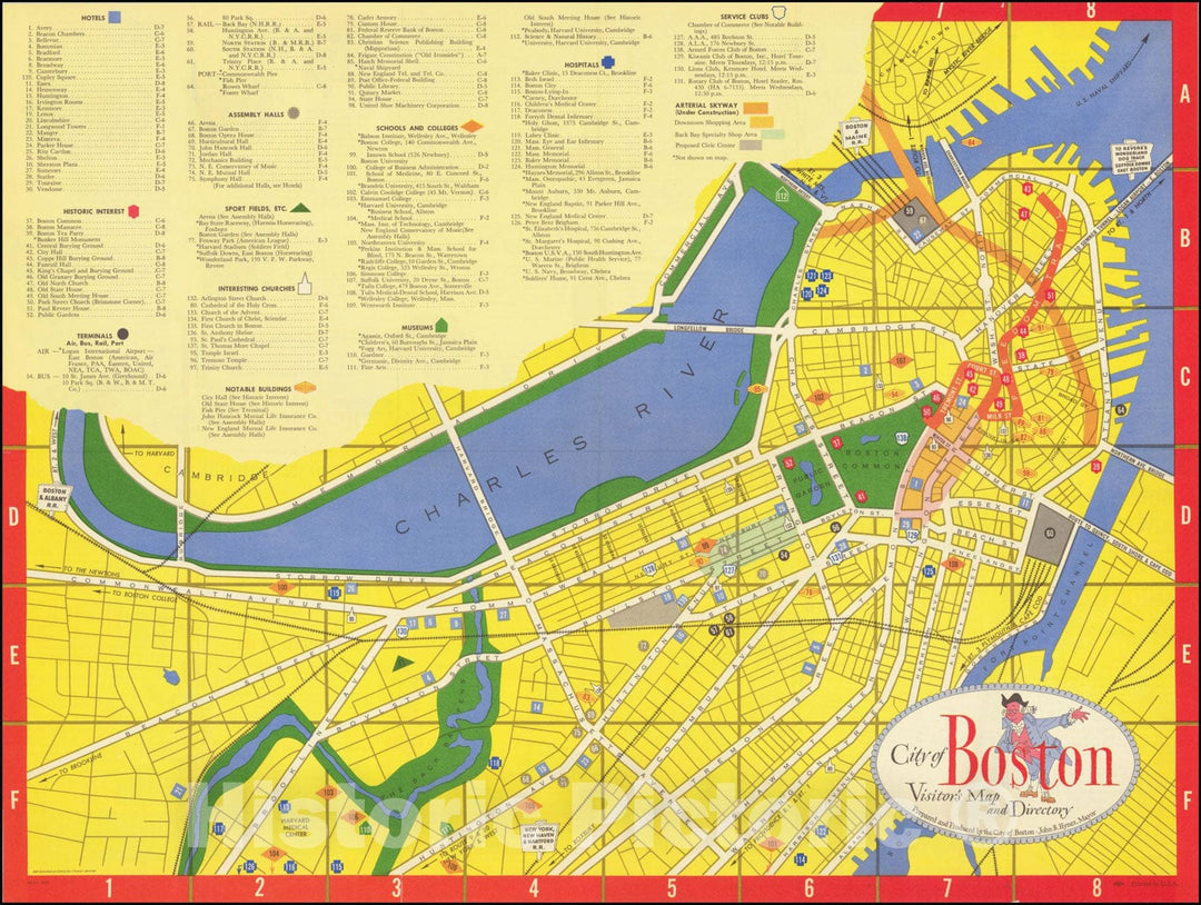 Printable Map Of Downtown Boston OurPoster.com 'Boston City Map'
