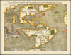 Historic Map : First Map of the American Continent,Tavola dell' isole nuove, le quali son nominate occidentali, & indiane per diversi rispetti., 1558 v2, Vintage Wall Art