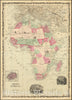 Historic Map : Johnson's Africa, 1862, Vintage Wall Art