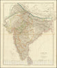 Historic Map : India, 1832, Vintage Wall Art