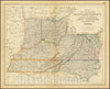 Historic Map : States of Delaware, Maryland, Virginia,  with District of Columbia, 1857, Vintage Wall Art