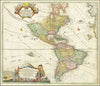 Historic Map : California as an Island - First State!]Totius Americae Septentrionalis et Meridionalis Novissima Representatio . . ., 1710, Vintage Wall Art