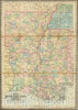 Historic Map : States of Arkansas Mississippi and Louisiana Exhibiting the Counties, Cities & Villages; Rivers, Rail ways, & Common Roads including the Forts, Landings, Stations &c., 1862, Vintage Wall Art