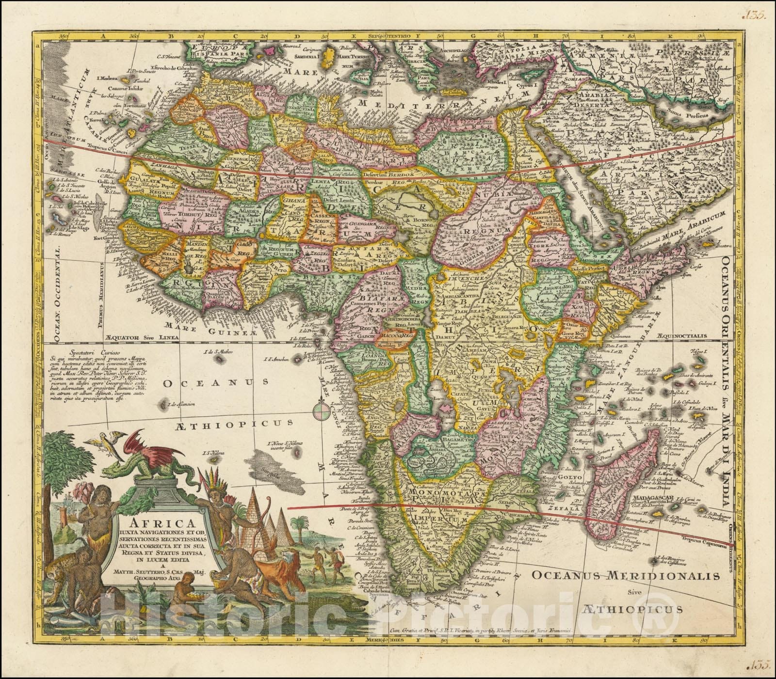 Historic Map : Africa Iuxta Navigationes et Observationes Recentissimas Aucta, Correcta et in Sua Regna et Status Divisa, In Lucem Edita, 1730, Vintage Wall Art