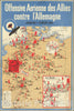 Historic Map : (Second World War - Allied Bombing of Germany) Offensive Aerienne des Allies contre l'Allemagne Jusqu'au 1 Fevrier 1941 , 1941, Vintage Wall Art