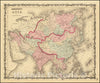 Historic Map : Johnson's Asia, 1860, Vintage Wall Art