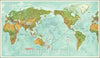 Historic Map : World,Qantas Australia's Round-The-World Airline, 1966, Vintage Wall Art