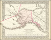 Historic Map : Northwestern America Showing The Territory Ceded By Russia To the United States, 1872, Vintage Wall Art