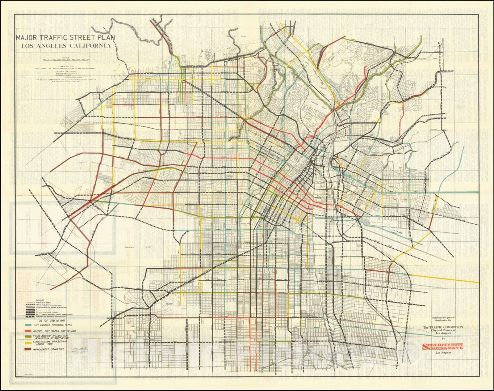 Traffic Network La Los Angeles Freeway Traffic Map