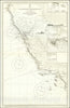 Historic Map : San Diego Bay to Cape Mendocino From United States Coast Surveys To 1885, 1858 (1897), Vintage Wall Art