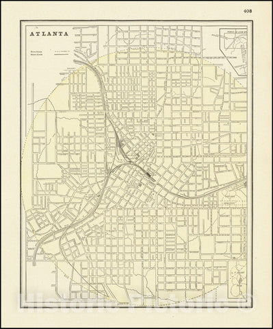 Historic Map : 1898 Atlanta : Vintage Wall Art - Historic Pictoric