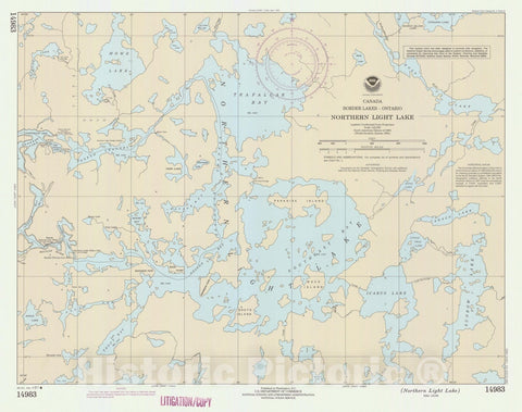 Historic Nautical Map - Northern Light Lake, MN, 1991 NOAA Chart - Vintage Wall Art