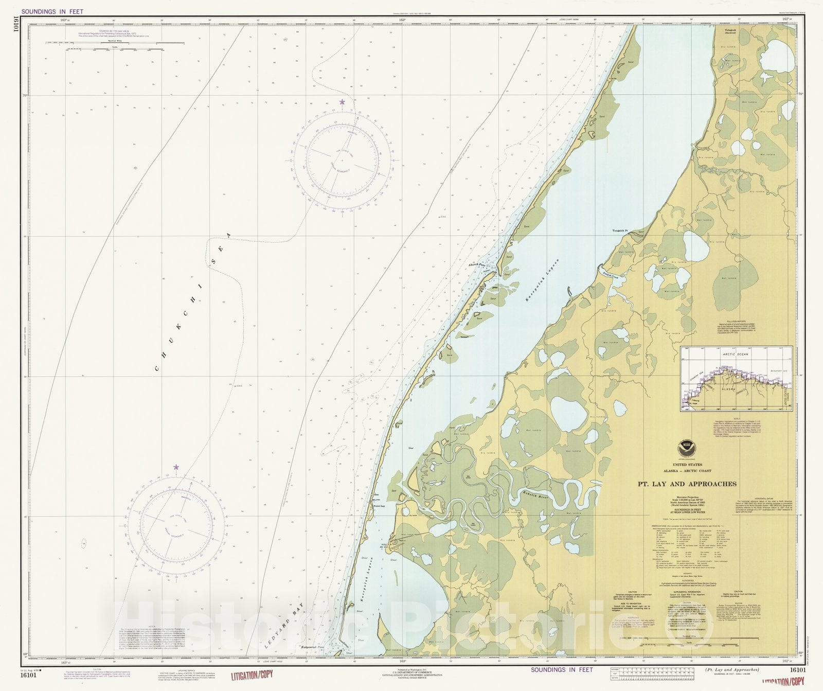 Historic Nautical Map - Pt Lay And Approaches, AK, 1990 NOAA Chart - V ...