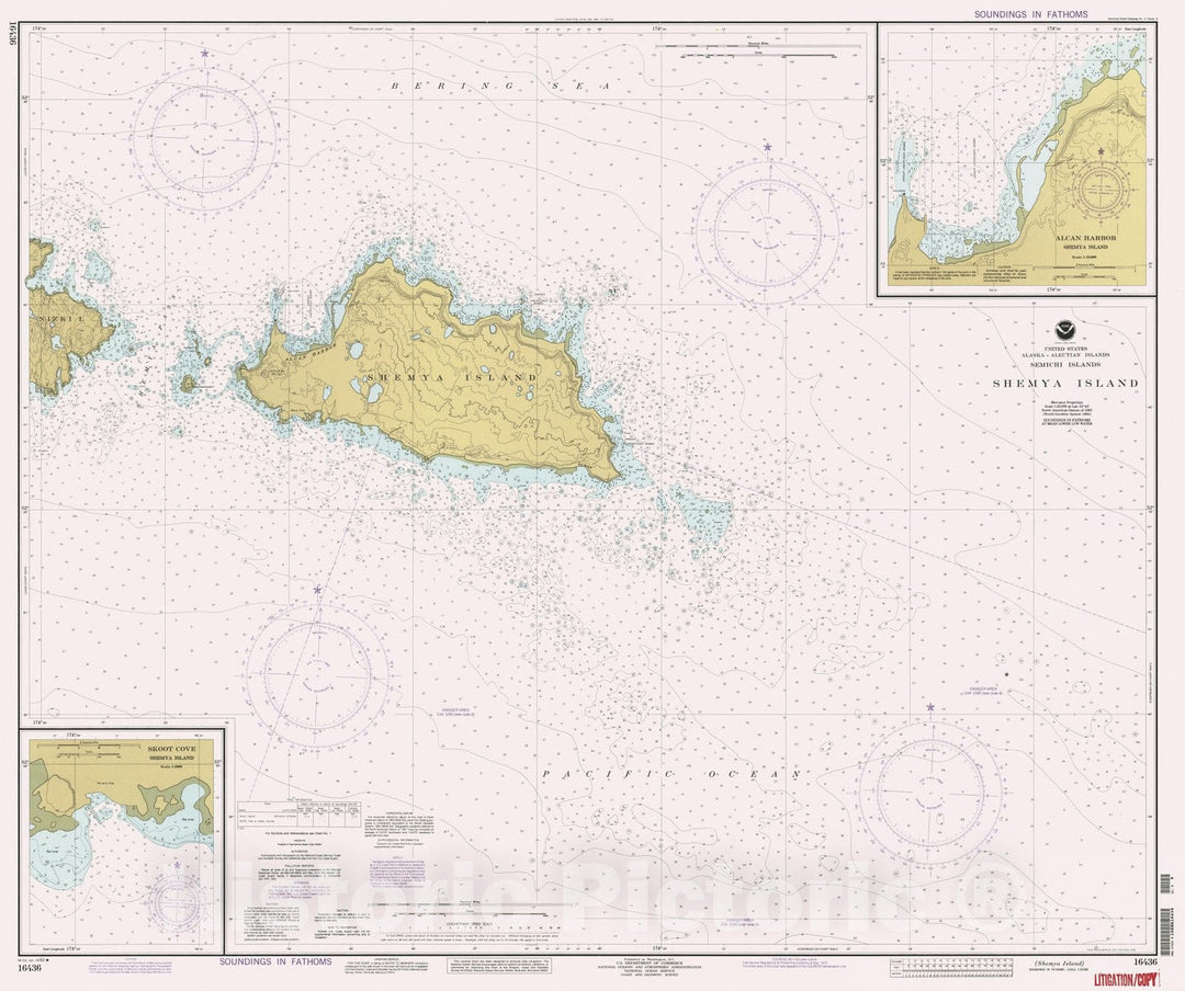 Historic Nautical Map - Shemya Island, AK, 1992 NOAA Chart - Vintage W ...