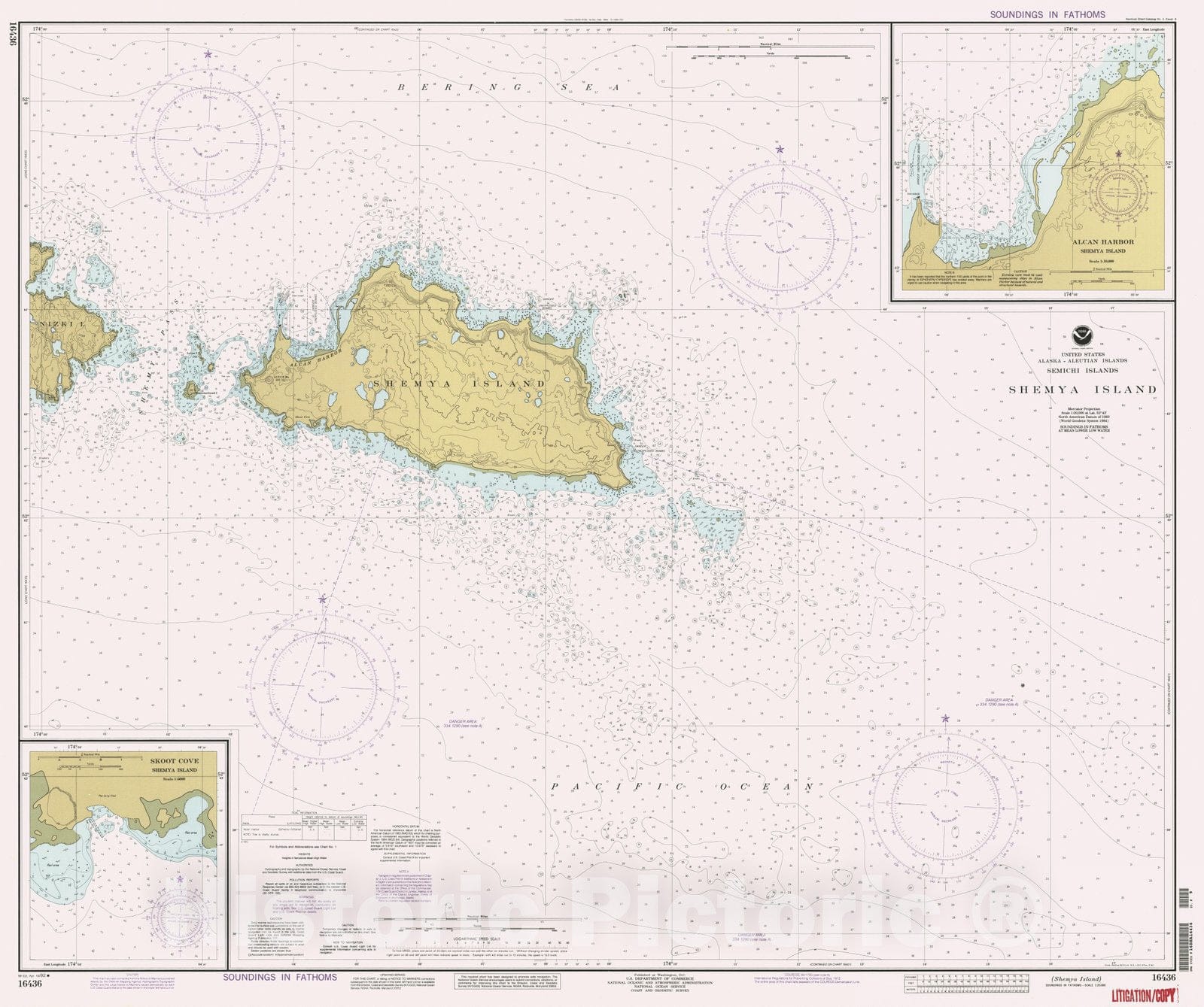 Historic Nautical Map - Shemya Island, AK, 1992 NOAA Chart - Vintage Wall Art