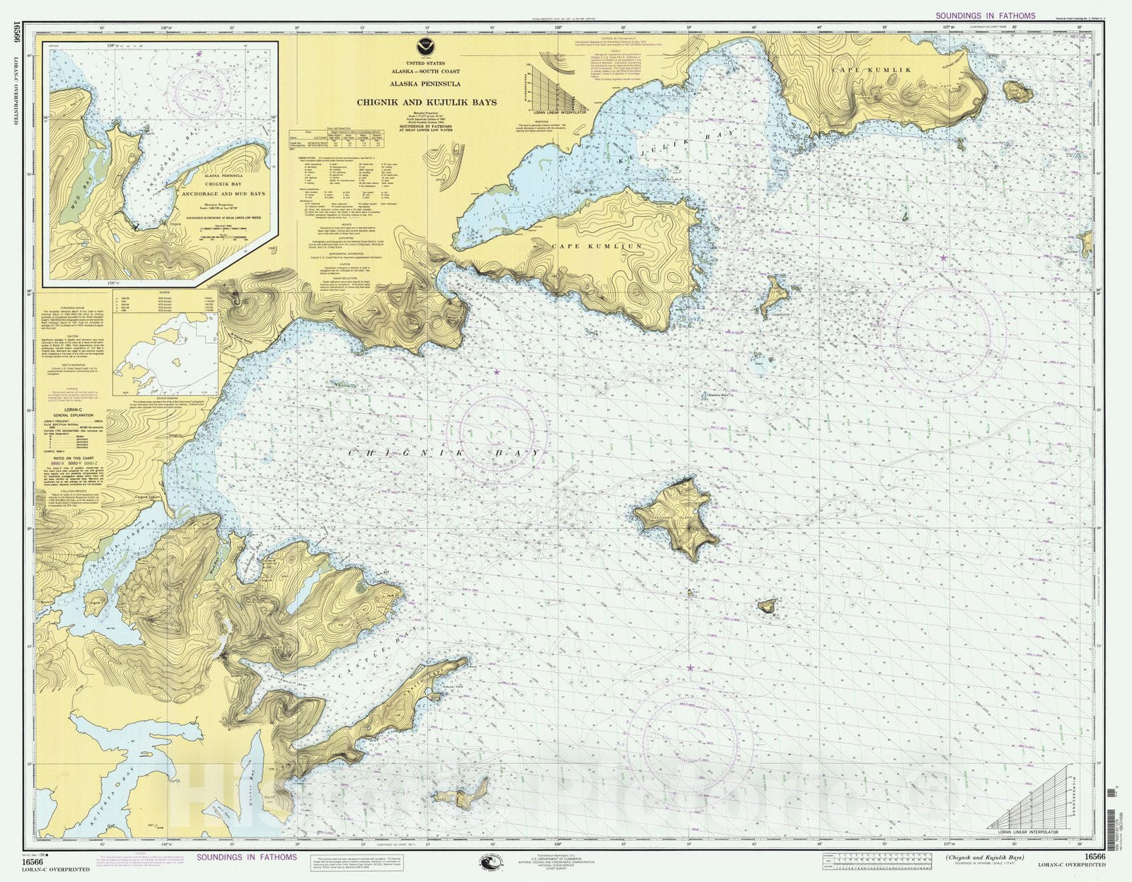 Historic Nautical Map - Chignik And Kujulik Bays, AK, 1998 NOAA Chart ...