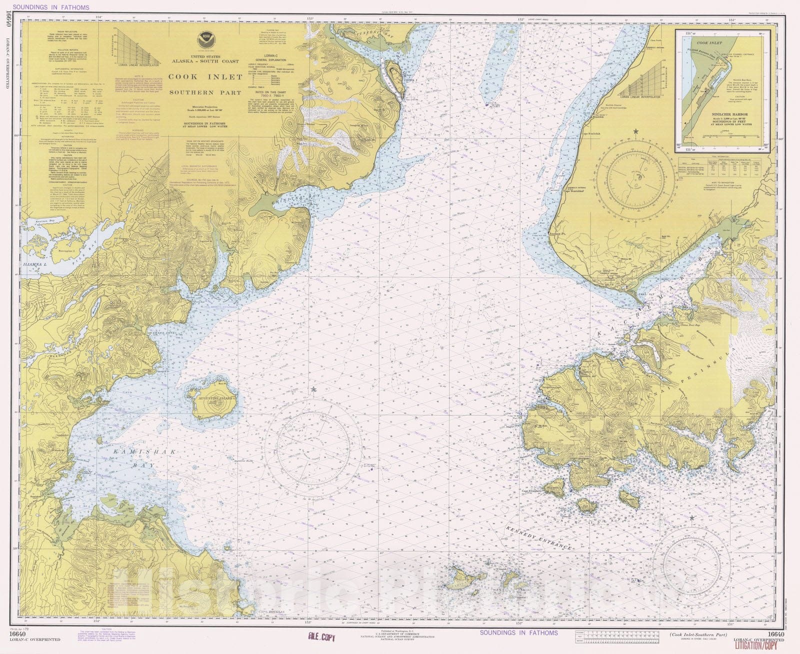 Historic Nautical Map - Cook Inlet-Southern Part, AK, 1979 NOAA Chart ...