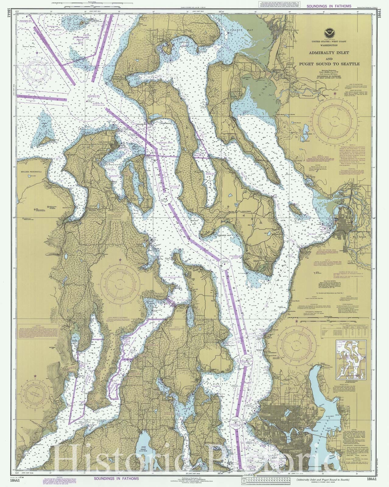 Npssts Map Vintage Puget Sound Map