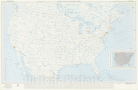 Historic Nautical Map - United States Excluding Alaska And Hawaii, CA, ME, WA, FL, 1961 AeroNOAA Chart - Vintage Wall Art