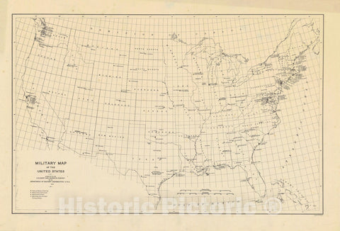 Historic Nautical Map - Military Map Of The United States, WA, FL, ME, CA, 1918 NOAA Base Historic Nautical Map - Vintage Wall Art