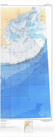 Historic Nautical Map - Northeastern United States 2, MA, ME, NH, 1985 NOAA Bathymetric Historic Nautical Map - Vintage Wall Art