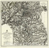 Historic Nautical Map - Atlanta Campaign, Region From Chattahoochee River To Jonesboro, 5 Of 5, GA, 1877 NOAA Civil War - Vintage Wall Art
