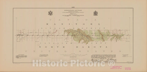 Historic Nautical Map - International Boundary, From The Gulf Of Georgia To The Northwestern Point Of The Lake To The Woods, Sheet No. 51, ND, 1922 NOAA Topographic - Vintage Poster Wall Art Reprint - 0