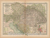 Historic Map : Austria & Hungary 1897 , The Century Atlas World , Vintage Wall Art