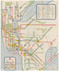 Historic Map : New York City Transit Maps, New York City Subway Map And Guide 1967 Railroad Catography , Vintage Wall Art