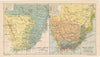Historic Map : South Africa - Rainfall and Climate 1911 , Vintage Wall Art