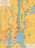 Historic Map : New York, New York Harbor Terminals 1956 , Nirenstein's National Preferred Real Estate Locations of Business Properties , Vintage Wall Art