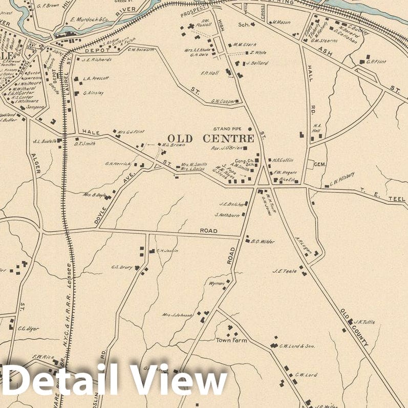 Historic Map Winchendon 1910 , Northeast U.S. State & City Maps , Vi