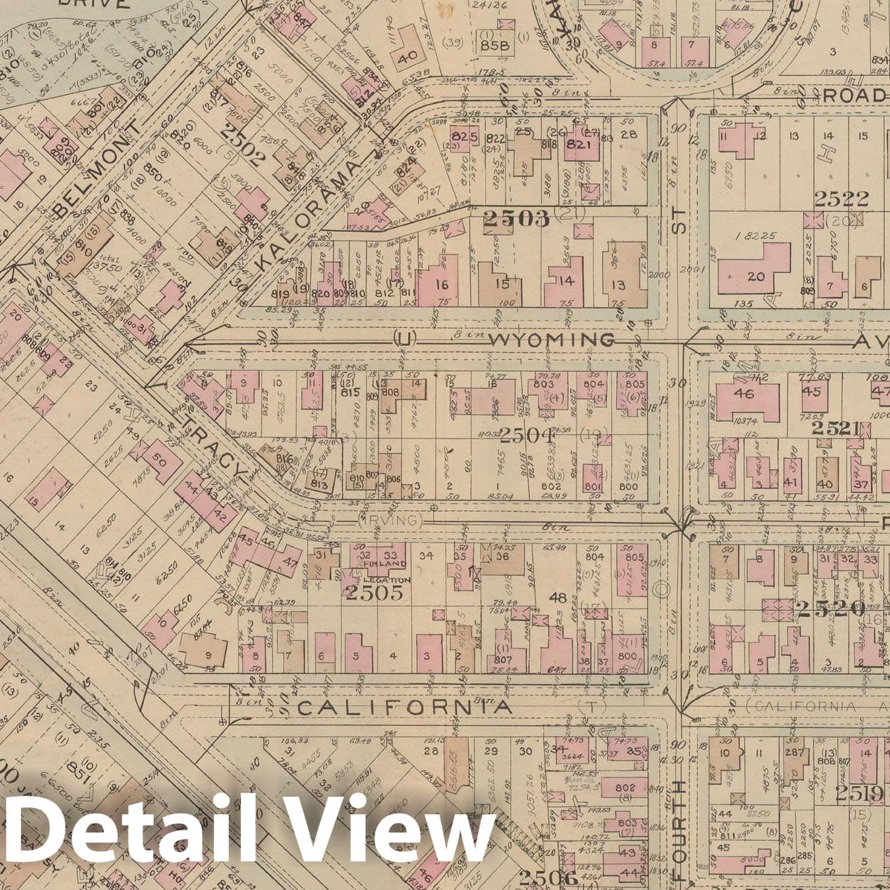 Historic Map : Atlas of Washington D.C. Volume 3 (Outer NW), Washington 1937 Plate 005 , Vintage Wall Art