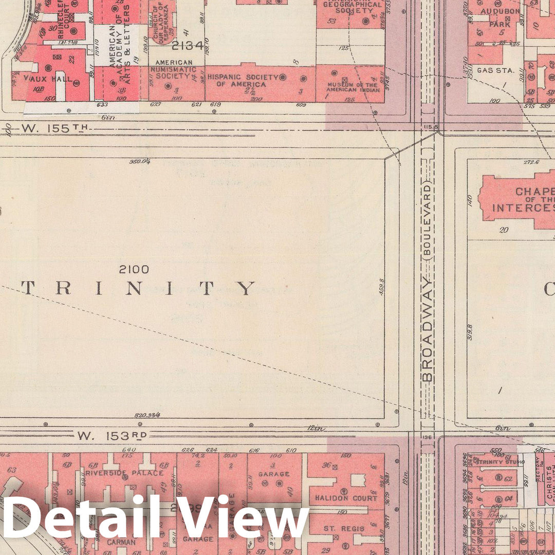 Historic Map : Manhattan Land Book 1955 - Updated Through Nov 7th, New York City 1975 Plate 160 , Vintage Wall Art