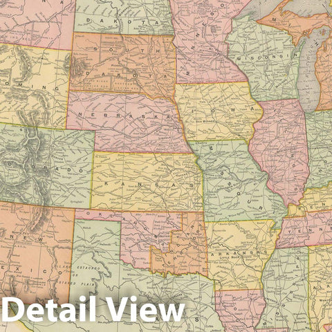 Historic Map : United States 1903 , Rand McNally Business Atlas , v5, Vintage Wall Art