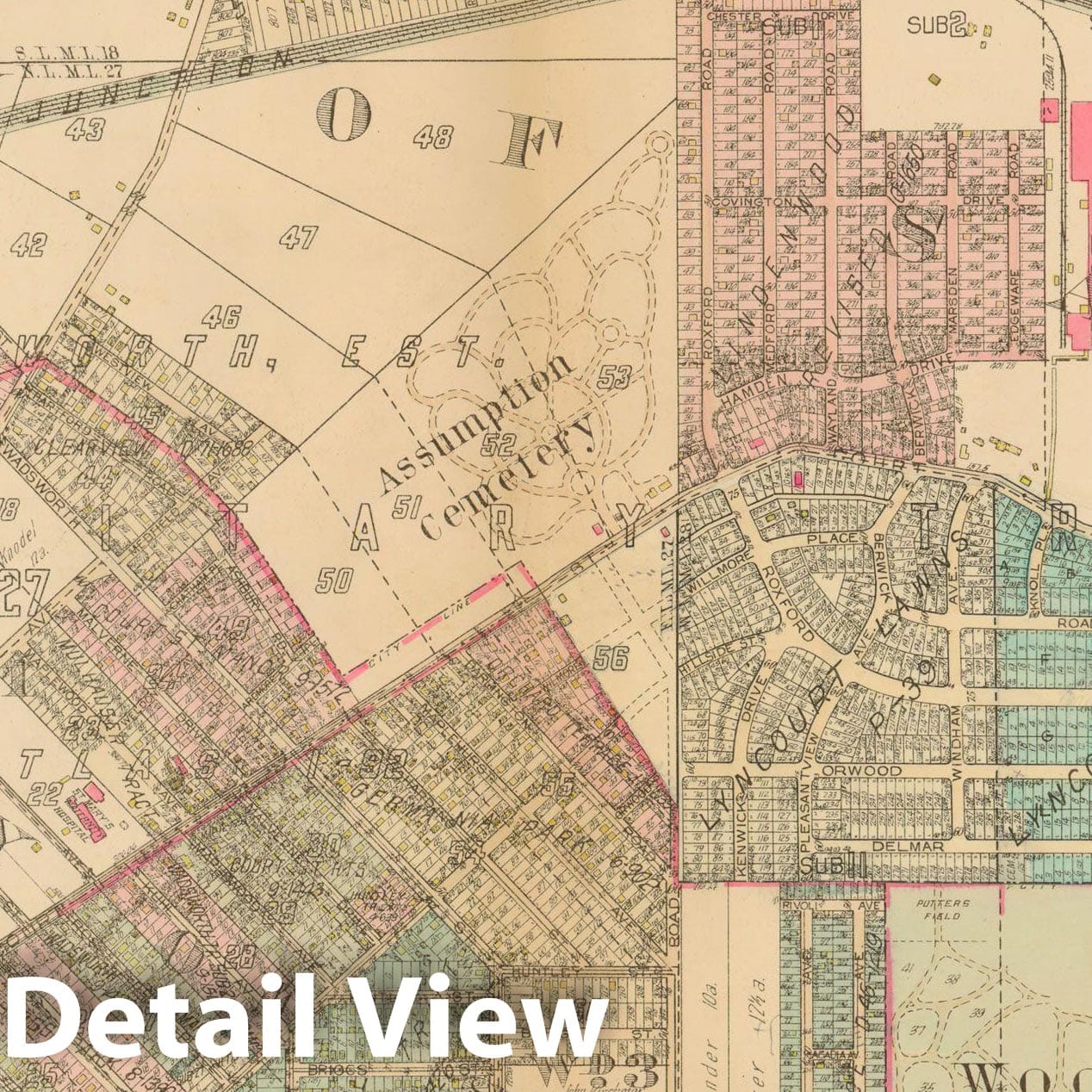 Historic Map : Atlas City of Syracuse, NY and Suburbs, Syracuse 1924 Plate 035 , Vintage Wall Art
