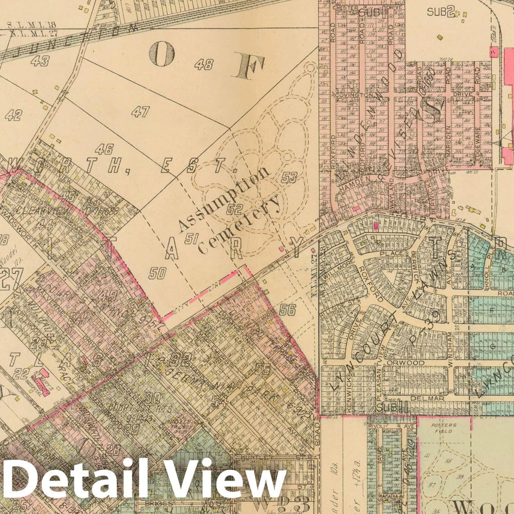 Historic Map : Atlas City of Syracuse, NY and Suburbs, Syracuse 1924 Plate 035 , Vintage Wall Art