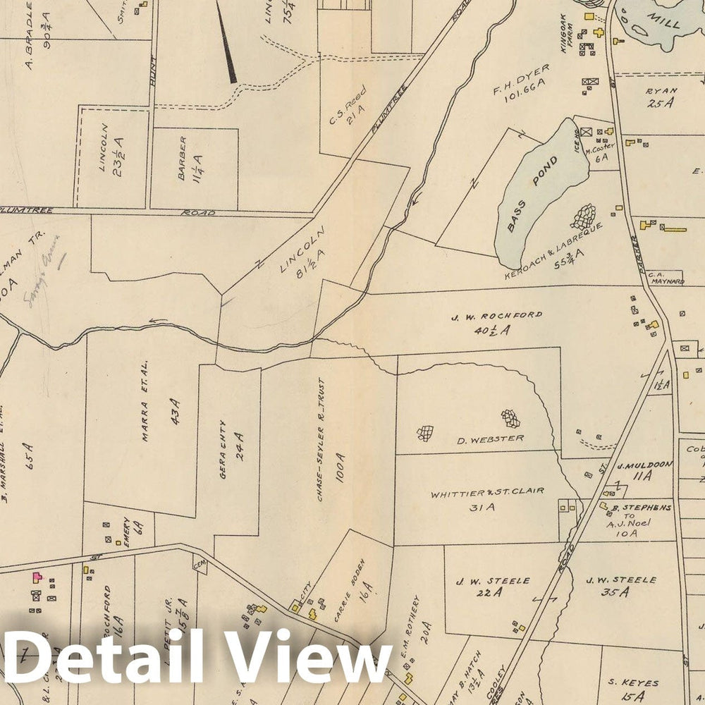 Historic Map : Atlas City of Springfield and the Town of Longmeadow 1920 Plate 020 , Vintage Wall Art