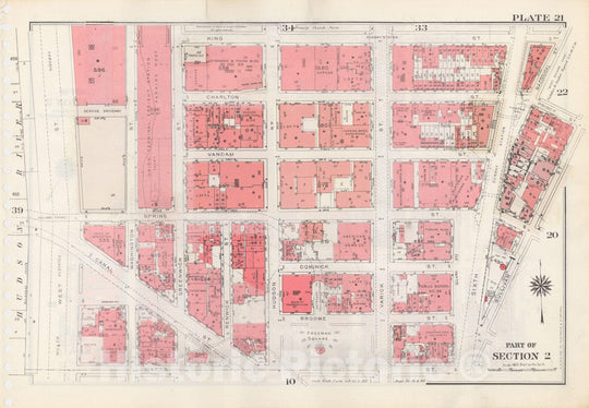 Historic Map : Manhattan Land Book 1955 - Updated Through Nov 7th, New York City 1975 Plate 021 , Vintage Wall Art